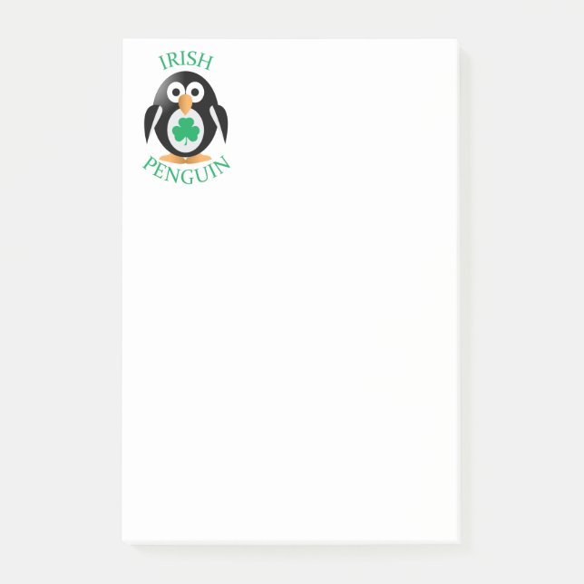 Irische Pinguine Post-it Klebezettel (Vorderseite)