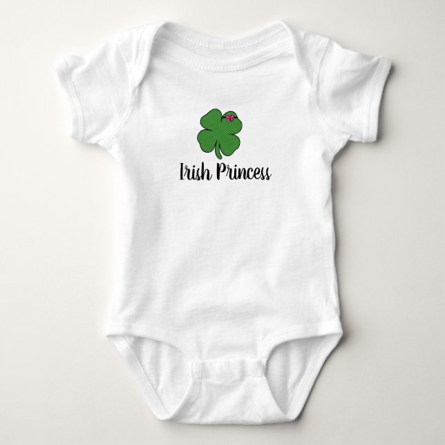 Irische Prinzessin Bodysuit Baby Strampler (Vorderseite)
