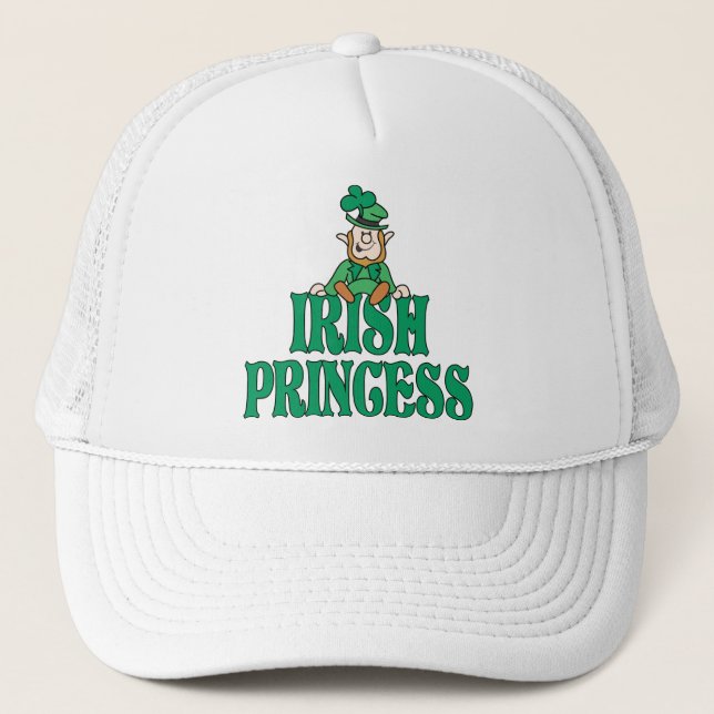 Irische Prinzessin Little Leprechaun Truckerkappe (Vorderseite)
