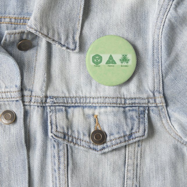 Irische religiöse Freunde Gebete und Segnungen Button (Beispiel)