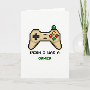 Irische Retro-Gamer-Karte Karte