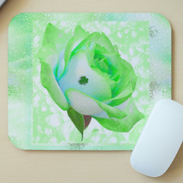 Irische Rose und Kleeblatt! Mousepad