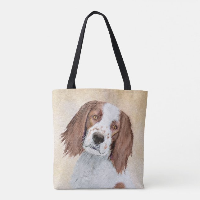 Irische Rot- und Weiß-Farbgebung - Originale Kunst Tasche (Rückseite)