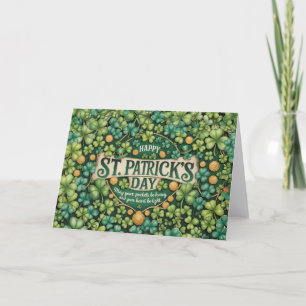 Irische Shamrock-Feierdesign Dankeskarte