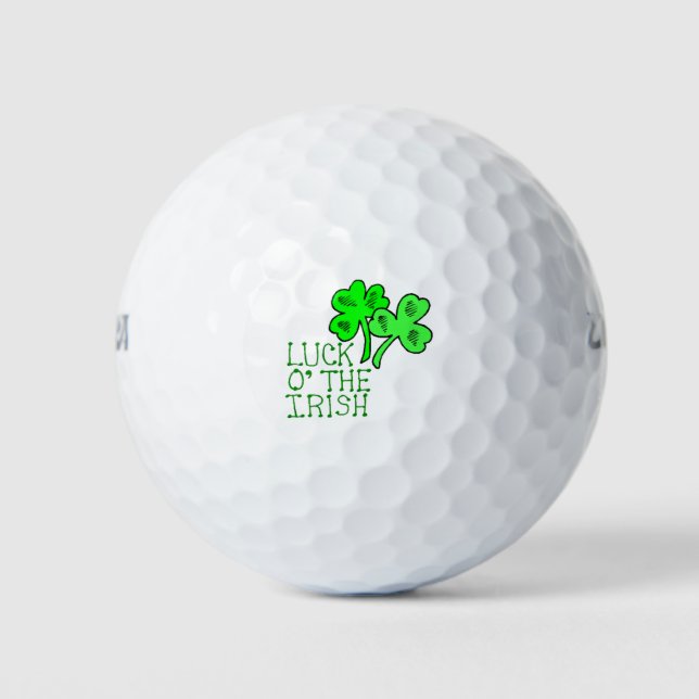 Irische Shamrocks Golfball (Vorderseite)