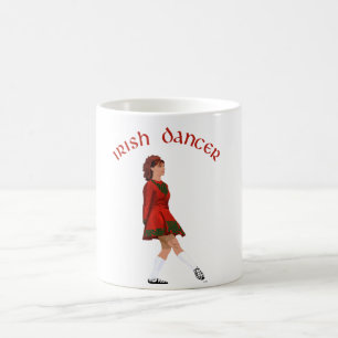 Irische Soft-Shoe-Tänzerin in Rot Kaffeetasse