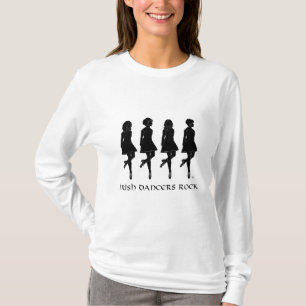 Irische Stepptänzer rocken in Silhouette T-Shirt