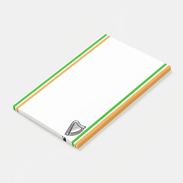 Irische Streifenflagge Post-it Klebezettel (angewinkelt)