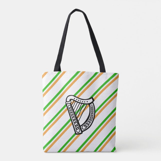 Irische Streifenflagge Tasche (Rückseite)