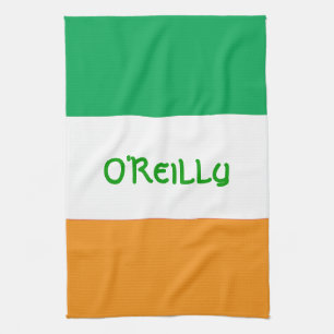 Irische Tricolour grüne weiße orange Flagge mit Küchentuch