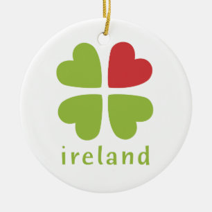 Irische Weihnachtsfeiertags-Dekoration Keramikornament