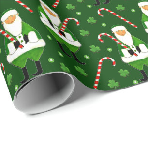 Irische Weihnachtsgeschenk-Verpackungspapier Geschenkpapier