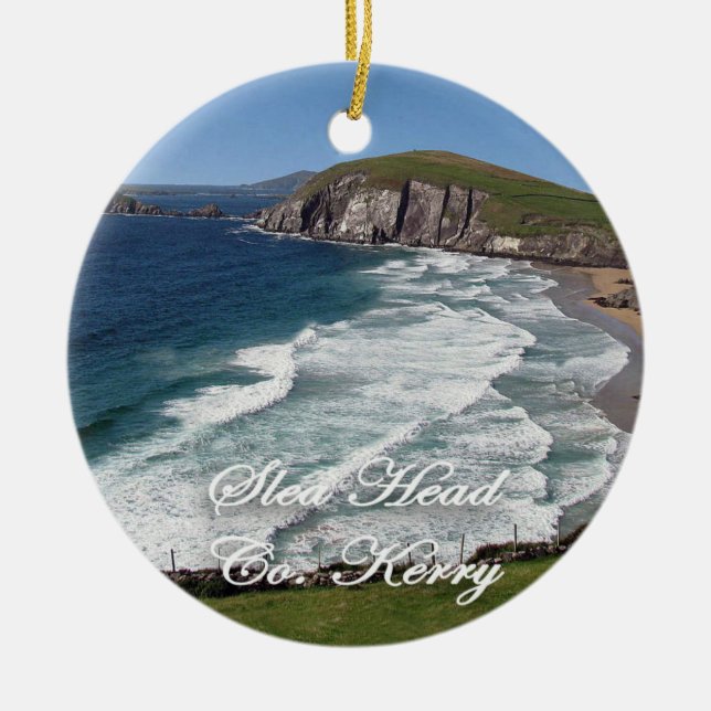 Irische Weihnachtsverzierung, Slea Kopf, Ring von Keramik Ornament (Vorne)