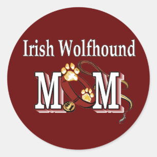 irische Wolfhund-Mama-Geschenke Runder Aufkleber