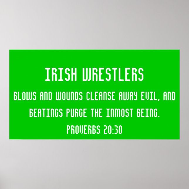 Irische Wrestler Poster (Vorne)