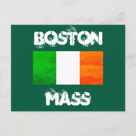 Irische Wurzeln in Boston MA – Kühnes Flaggen-Desi Postkarte