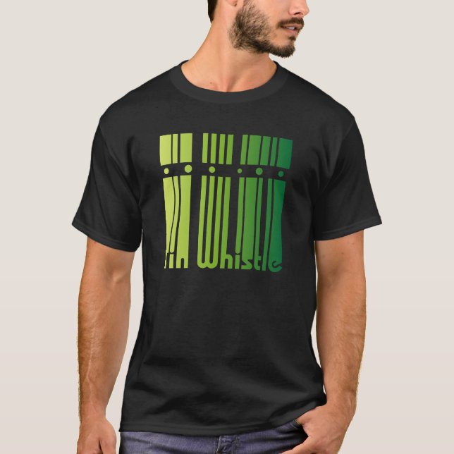 Irische Zinn-Pfeife - grünes Logo T-Shirt (Vorderseite)