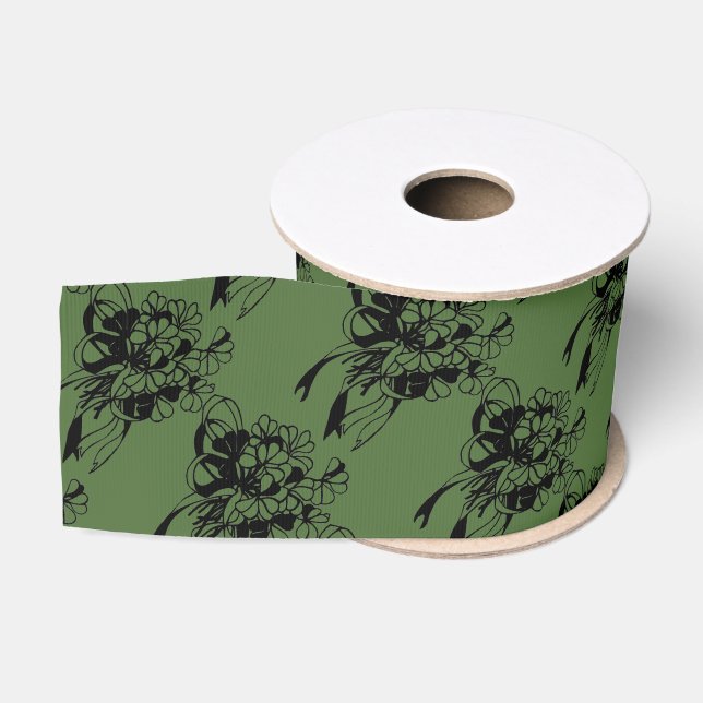 Irischen Kleeblatt-Blumenstrauß-St Patrick Ripsband (Spule)