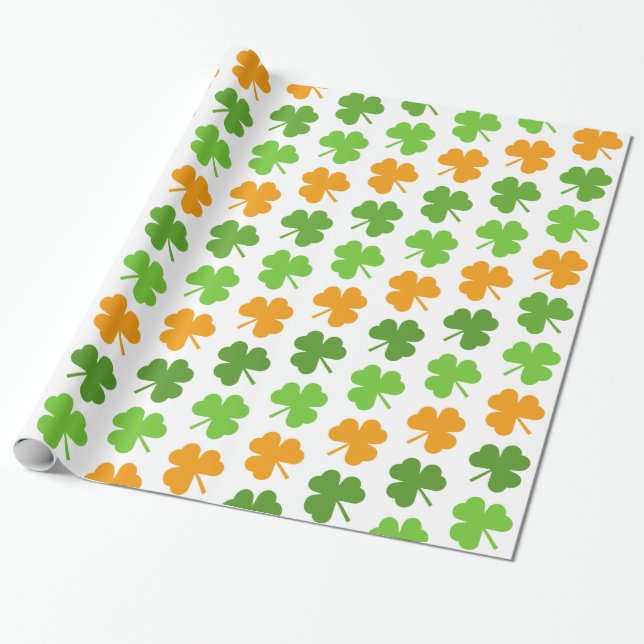 Irischen Kleeblatt-St Patrick Geschenkpapier (Ungerollt)