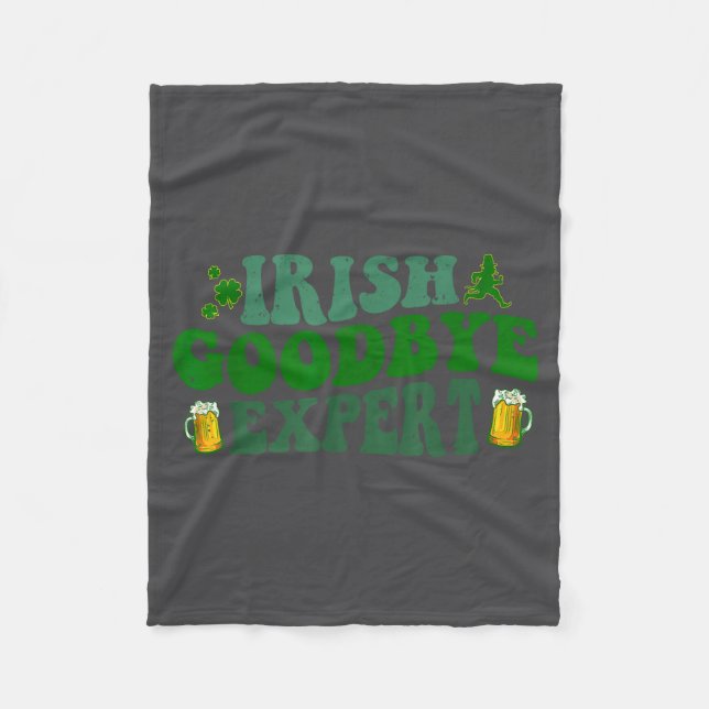 Irischer Abschied Experte Lustig St. Patrick's Day Fleecedecke (Vorderseite)