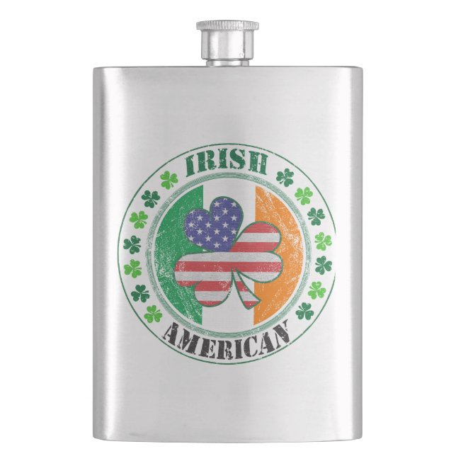 irischer Amerikaner Flachmann (Vorderseite)