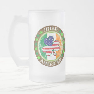 irischer Amerikaner Mattglas Bierglas