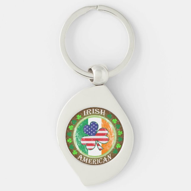 irischer Amerikaner Schlüsselanhänger (Vorderseite)