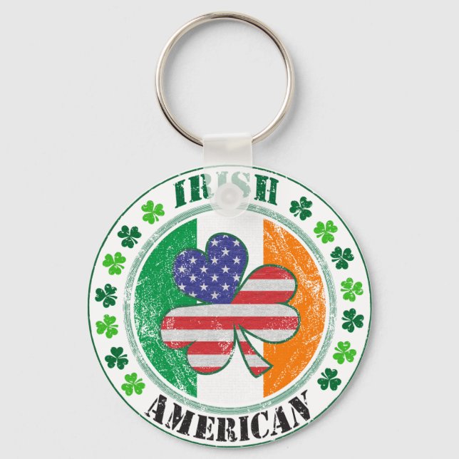 irischer Amerikaner Schlüsselanhänger (Vorderseite)