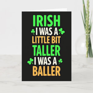 Irischer Baller Humor-Karte Karte