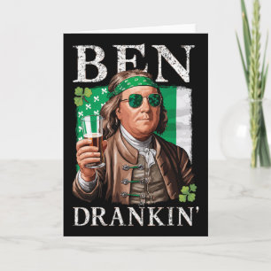 Irischer Ben trank Bier - St. Patricks Männer und Karte