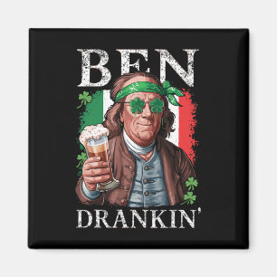Irischer Ben trank Bier - St. Pattys Männer und Fr Magnet