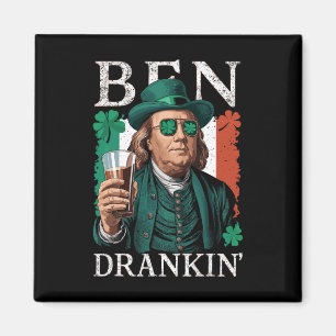 Irischer Ben trank Bier - St Pattys Männer und Fra Magnet