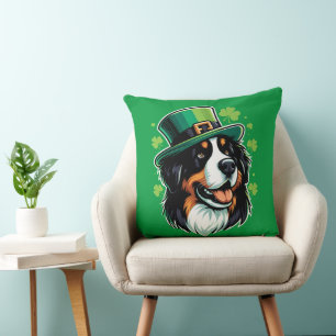 Irischer Berner Hund Leprechaun Hut St. Patrick's  Kissen