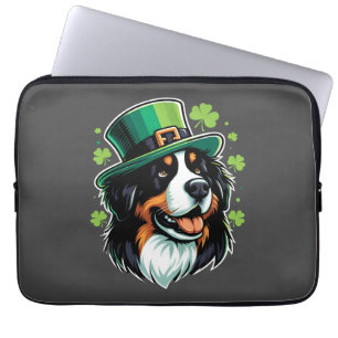 Irischer Berner Hund Leprechaun Hut St. Patrick's  Laptopschutzhülle