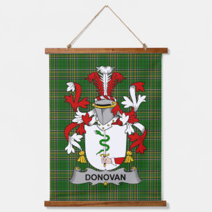 Irischer Donovan oder O_Donovan Wappen Familienwap Wandteppich Mit Holzrahmen
