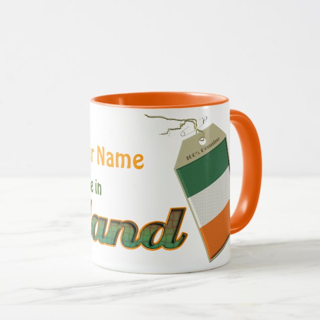 Irischer Flaggen-Aufkleber personifizieren es! Tasse (VorderseiteRechts)