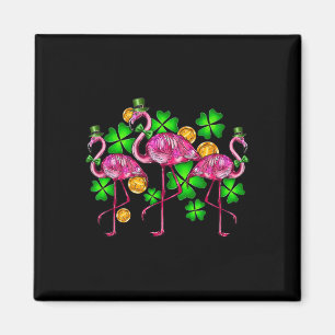 Irischer Flamingo St Patricks Tag Vogel Tier Kinde Magnet