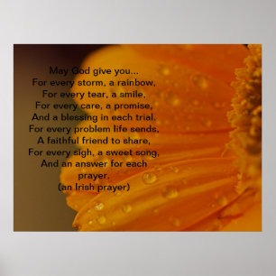 Irischer Gebets-Druck Poster