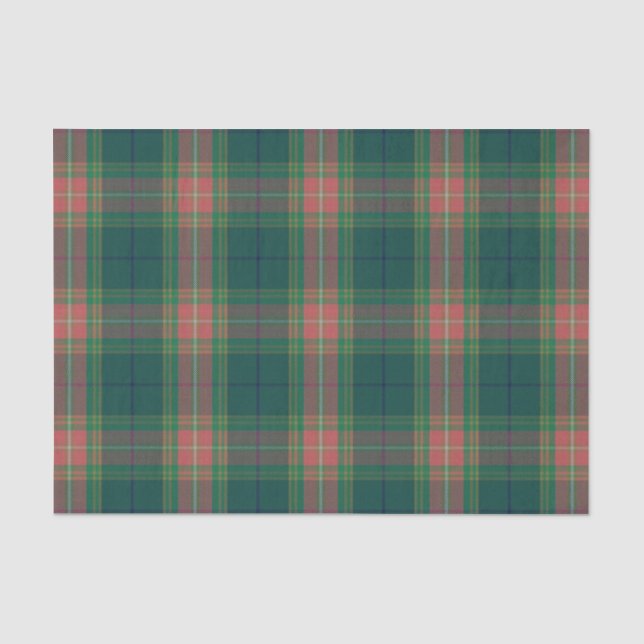 Irischer Geschenk-Clan Gallagher Tartan Seidenpapier (Vorderseite)