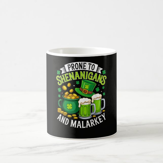 Irischer Gnom St. Patrick anfällig für Schabernack Kaffeetasse (Mittel)
