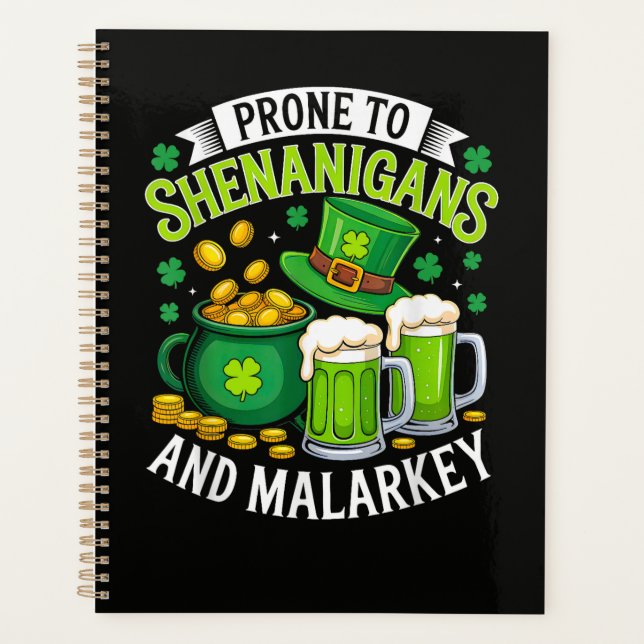 Irischer Gnom St. Patrick anfällig für Schabernack Planer (Vorderseite)