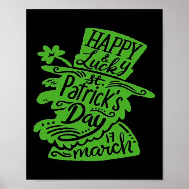 Irischer Heiliger St Patricks Day D und Boozy  Poster (Vorne)