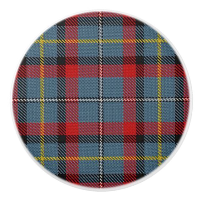 Irischer Herrlichkeits-Clan MacNamara Tartan Keramikknauf (Vorderseite)