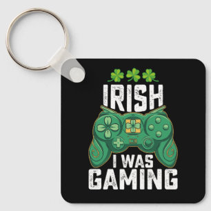Irischer Ich war Gaming Gamer Spiele St. Patrick's Schlüsselanhänger