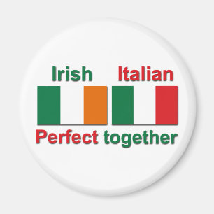 Irischer Italiener - vervollkommnen Sie zusammen! Magnet