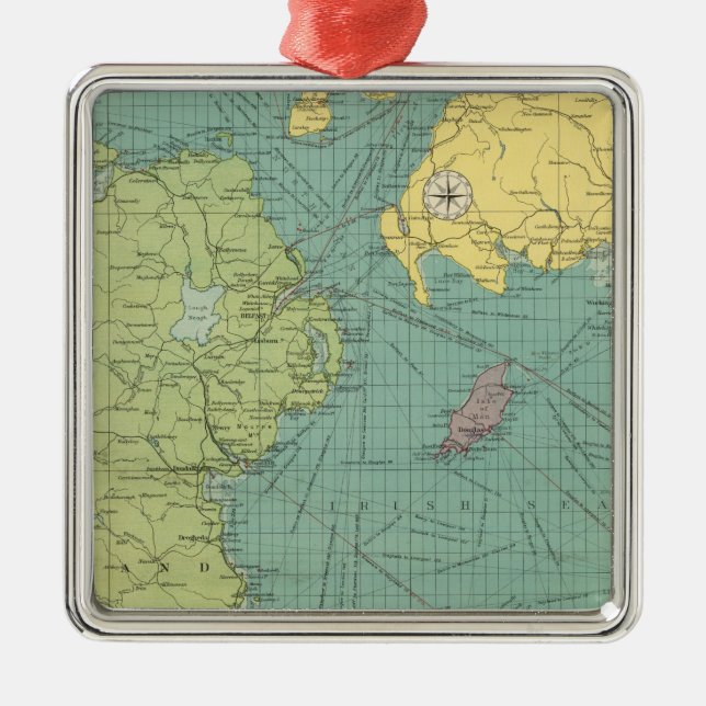 Irischer Kanal Silbernes Ornament (Vorne)