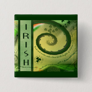 IRISCHER KLEEBLATT-Knopf Button