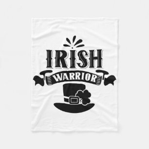 Irischer Krieger St. Patricks Day Irland Leprechau Fleecedecke