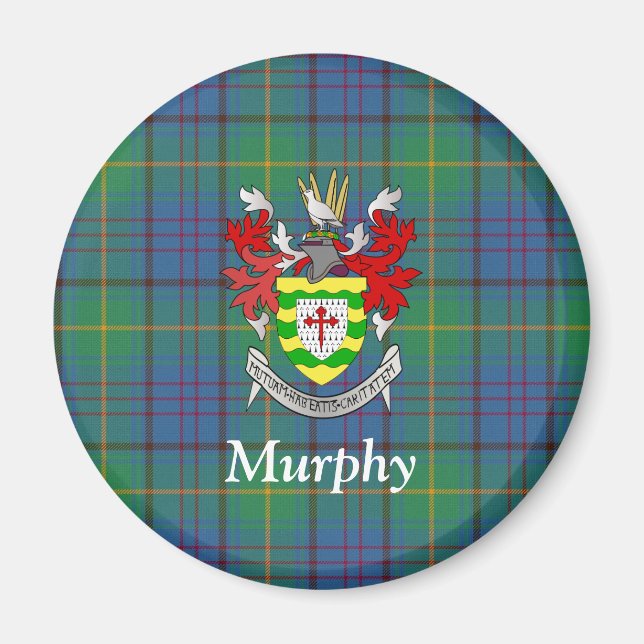 Irischer Landkreis Donegal Tartan und Wappenrüstun Magnet (Vorne)