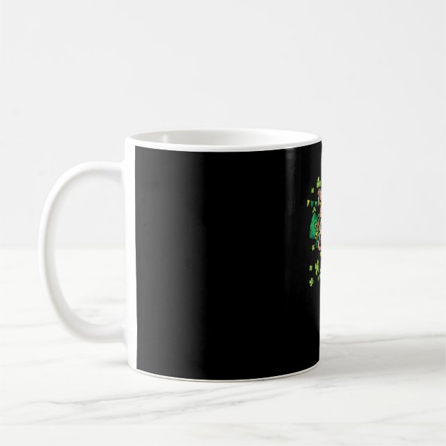 Irischer Leprechaun Faultier Shamrock St Patricks  Kaffeetasse (Links)